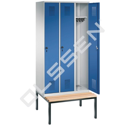 3-person clothing locker with under bench seat (Evo)